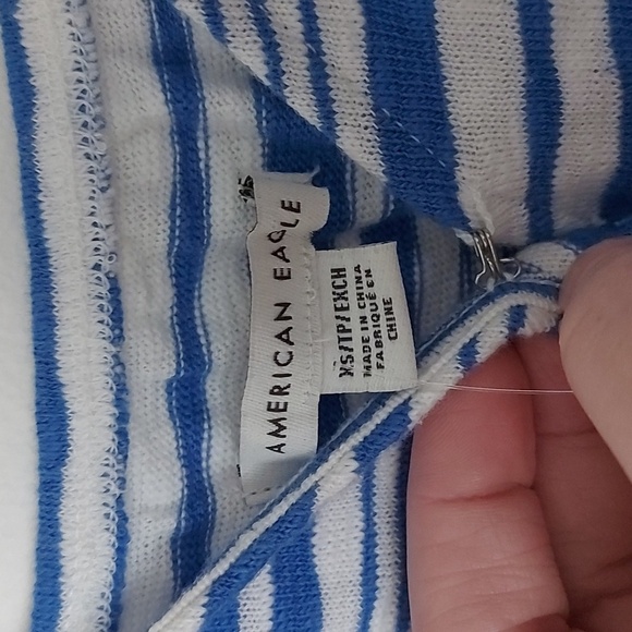 NWT American Eagle 100% Cotton Striped Wrap Romper Size XS - Picture 7 of 10